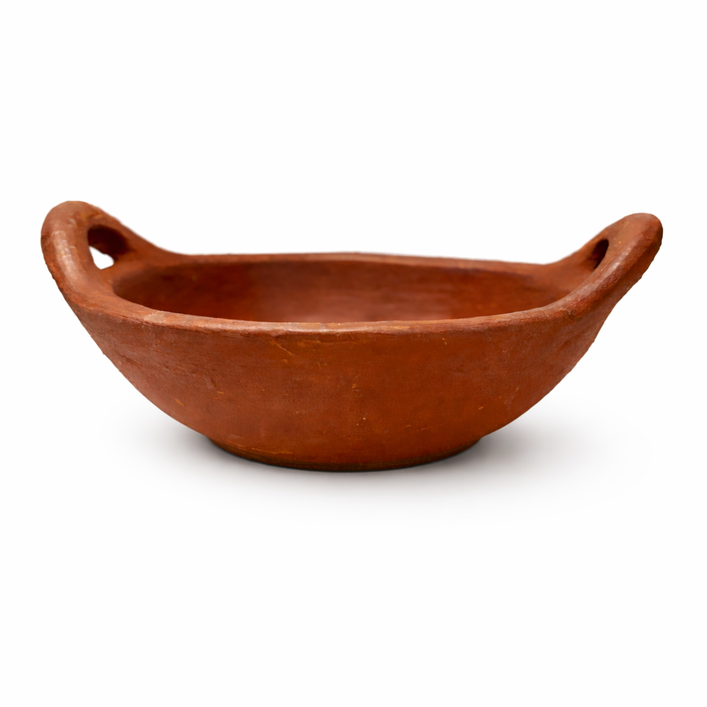 Earthen clay kadai used for kadai paneer