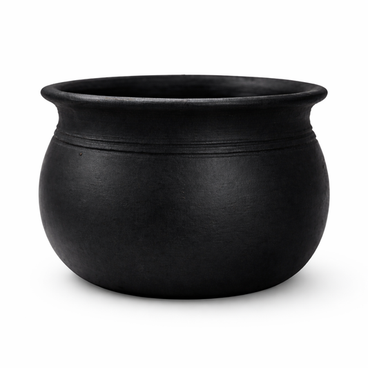 Kalimannu Black Clay Curd Pot