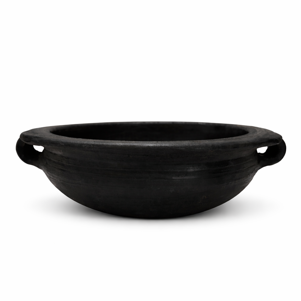 Kalimannu premium black clay kadai, 1 litre