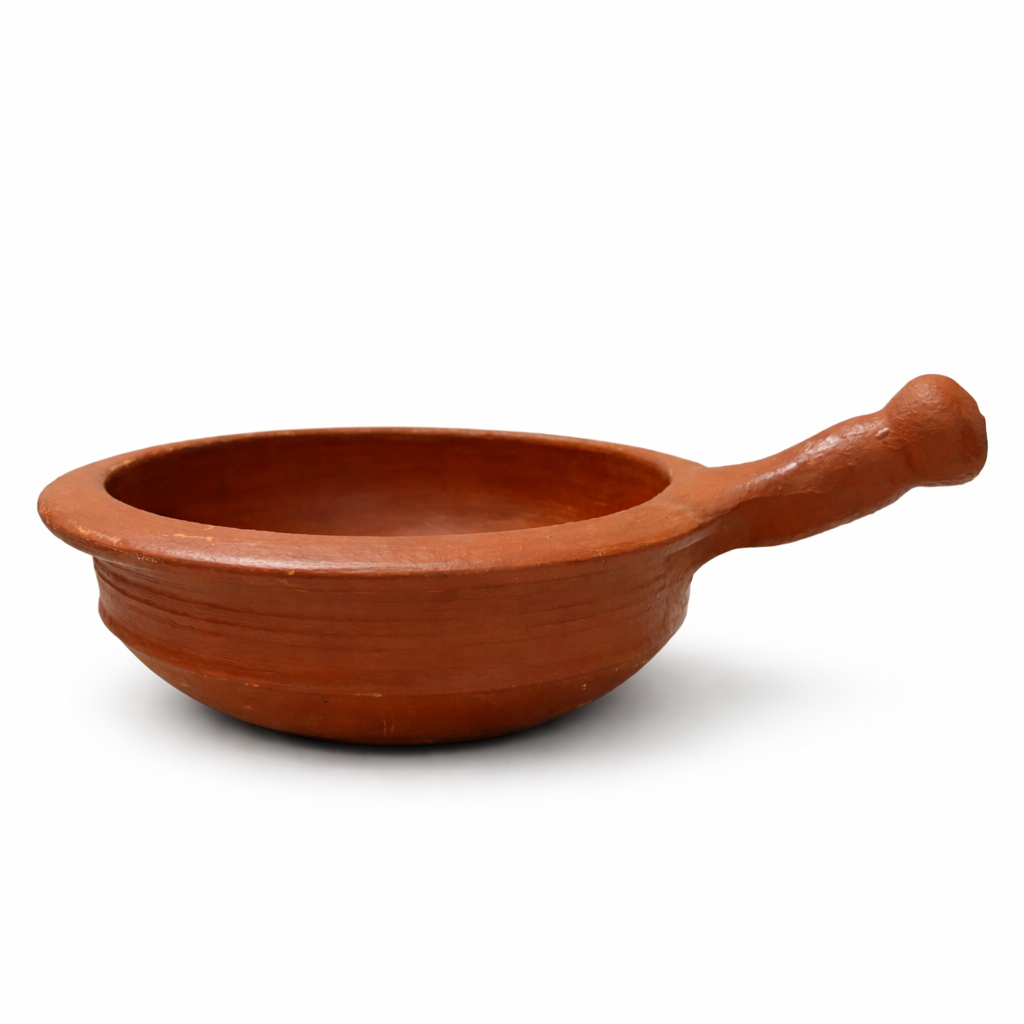 Kalimannu red clay pot with handle