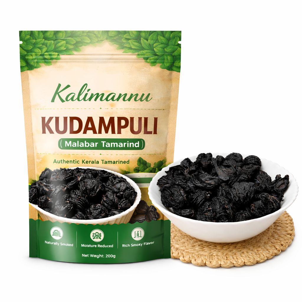 Kalimannu Malabar Tamarind (Kudampuli) – Premium Natural Garcinia Cambogia | Authentic Kerala Smoked Kudampuli